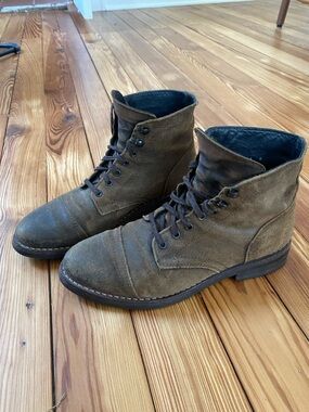 Thursday Boot Company Women's Olive Brown Suede Lace-Up Ankle Boots